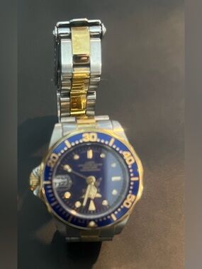 Invicta Two-Tone Blue Dial Pro Diver Watch 8924A